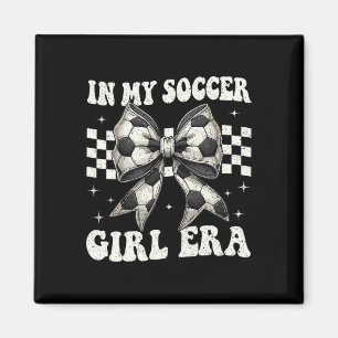 Imã Na Minha Era de Garota de Futebol Coquette Bow Gar