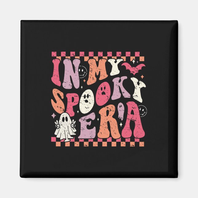 Imã Na Minha Era Spooky Groovy Hippie Halloween Ghost (Frente)