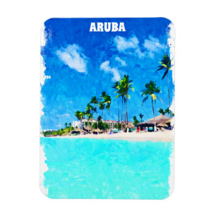 Ímã Na moda Aruba Caribe Beach Paradise