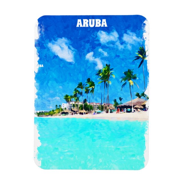 Ímã Na moda Aruba Caribe Beach Paradise (Vertical)