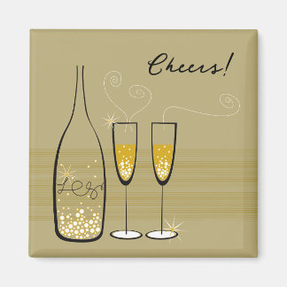 Imã Na moda de Celebração de Cheers de Champanhe Doura