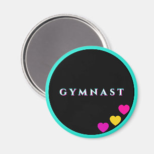 Imã Na moda Gymnast Black Teal
