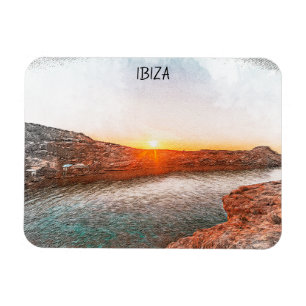 Ímã Na moda Ibiza Espanha Sunset