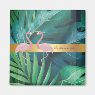 Imã Na moda moderno,Folhas Tropicais de Palma,Rosa