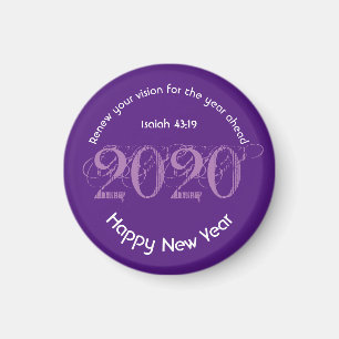Imã na moda Roxo RENOVAÇÃO DO feliz ano novo VISION 