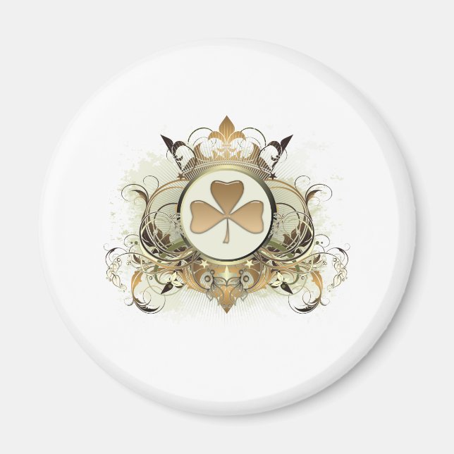 Imã Na moda Shamrock (Frente)