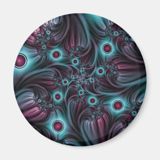 Imã Na Profundidade da Arte Fractal Abstrato Azul Cor-