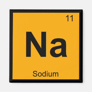 Imã Na - Química do Sódio Símbolo da Tabela Periódica