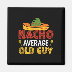 Imã Nacho Média Antiga Cara Cinco De Mayo Avô Mexicano