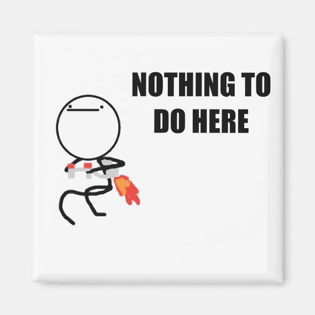 Imã Nada a fazer aqui, Rage Face Meme (Frente)