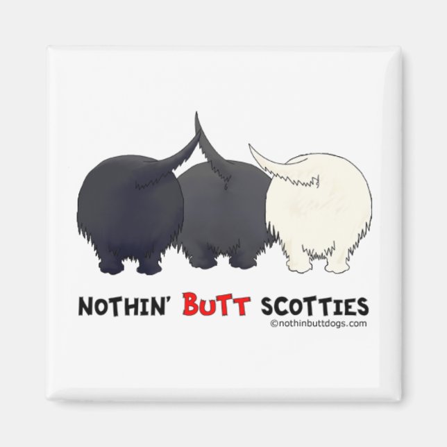 Imã Nada de Scotties Bumbum (Frente)