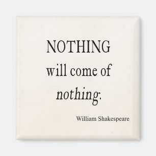 Imã Nada virá de nada citações de Shakespeare