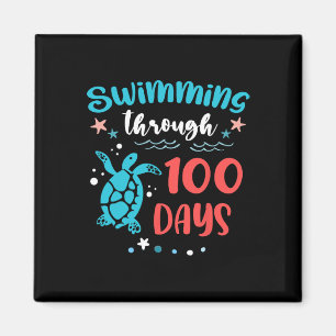 Imã Nadação Do Mar De Tartaruga Por 100 Dias De Chá Es