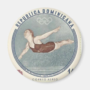 Imã Nadador de Mulher legal mergulha Carimbo Íman ret