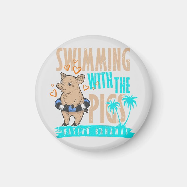 Imã Nadando Nassau Bahamas Cruzeiro de Férias de Magne (Frente)