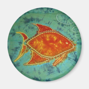 Imã Nadar Peixe Tie Tye Magnet