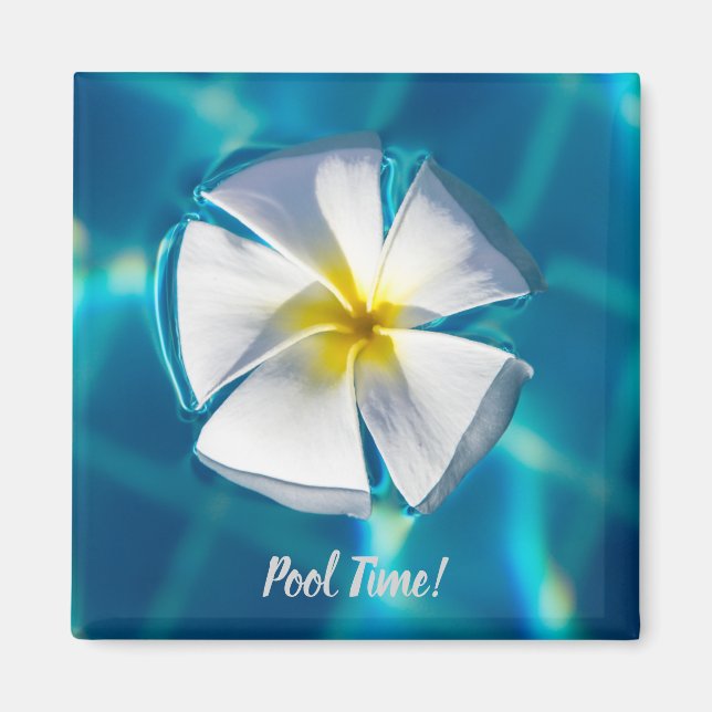 Imã Nadar Piscina Espumante Água com Presente Flor (Frente)