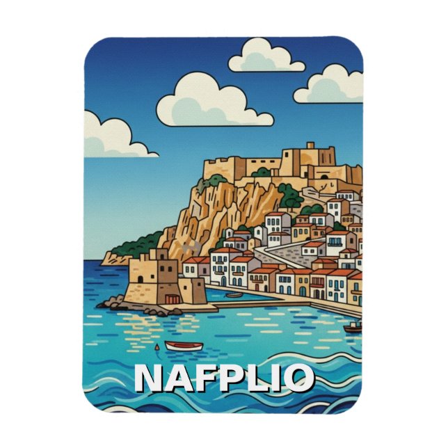 Ímã Nafplio Grécia Viagem (Vertical)