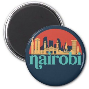 Imã Nairobi Kenya City Skyline Vintage Cityscape