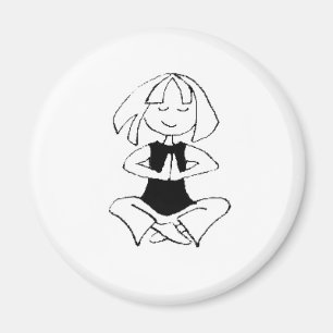 Imã Namaste da menina da ioga
