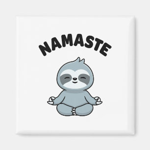 Imã Namaste Divertido Sloth Fofo Kawaii Yoga Sloth Est