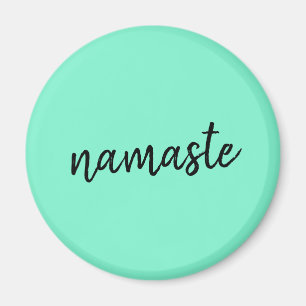 Imã Namaste   Neo Mint Green Yoga Espiritual