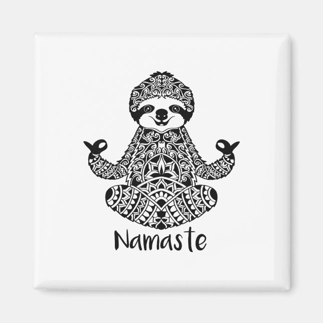 Imã Namaste Sloth Yoga Pose Fácil  (Frente)