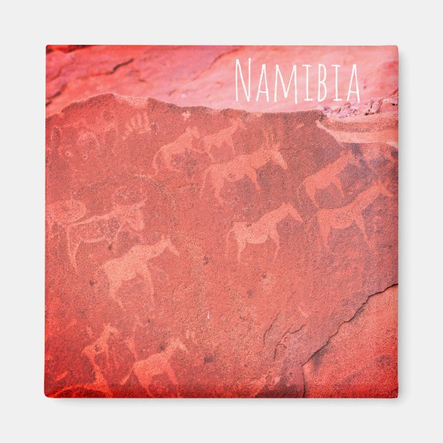 Imã Namíbia África - Magneta de pintura rupestre (Frente)