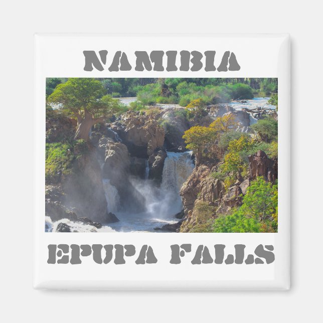 Imã Namíbia Kunene Rio Epupa cai na paisagem Baobás (Frente)