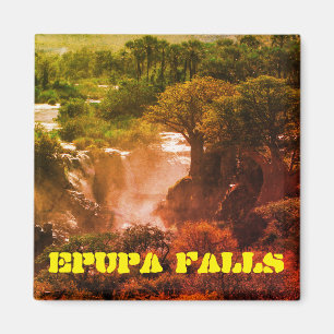 Imã Namíbia Kunene Rio Epupa cai na paisagem Baobás