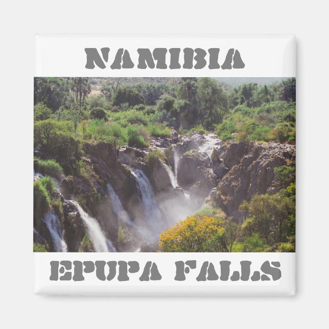 Imã Namíbia Kunene Rio Epupa cai na paisagem Baobás (Frente)