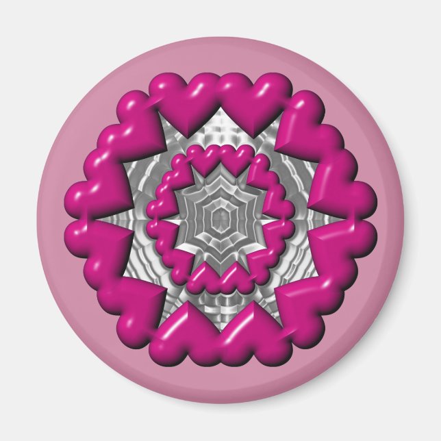 Imã Namorados Anel de Corações (Frente)