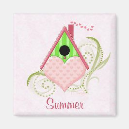 Imã Namorados Birdhouse Magnet com Fundo