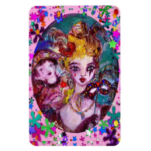 ÍMÃ NAMORADOS CONFETTI DE MASCARADA VENETIANO 