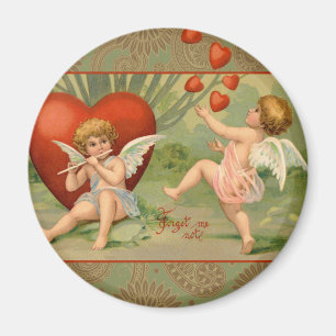 Imã Namorados Cupidos Adoram Vintagem Antiquada