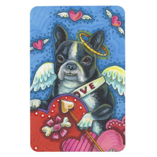 Ímã Namorados de Boston Terrier Cupid DOG MAGNET Grand