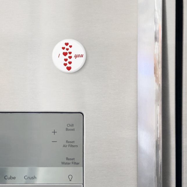 Imã namorados de corações vermelhos que te amo (In Situ (Fridge))