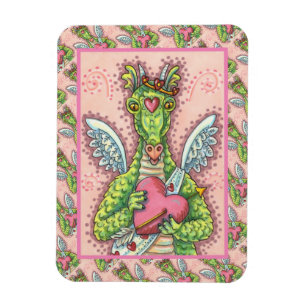 ÍMÃ NAMORADOS DE FANTASIA CUPID DRAGON, CORAÇÃO E SETA
