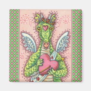 IMÃ NAMORADOS DE FANTASIA CUPID DRAGON, CORAÇÃO E SETA