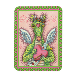 ÍMÃ NAMORADOS DE FANTASIA CUPID DRAGON, CORAÇÃO E SETA