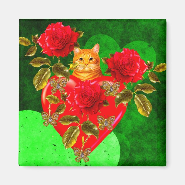 Imã Namorados de Gato Gato (Frente)