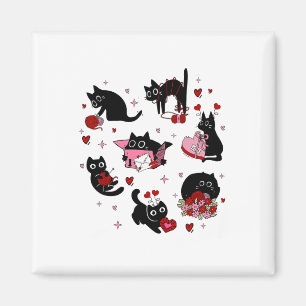 Imã Namorados de Gatos Pretos