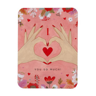 Ímã Namorados de Sinais de Amor com Mãos bonito