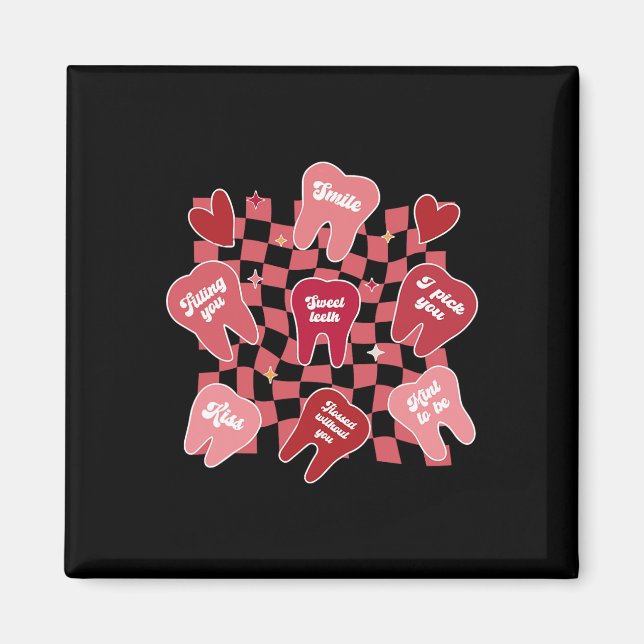 Imã Namorados Dentista Higienista Dentista Doce Co (Frente)