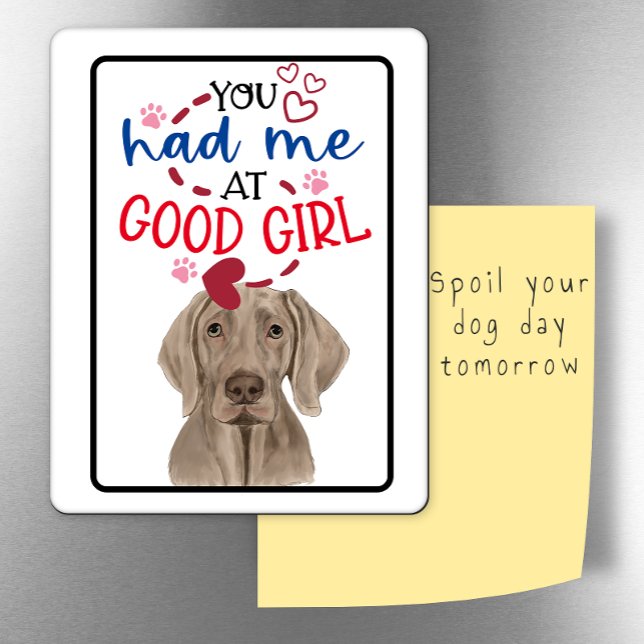 Ímã Namorados desejos do seu frigorífico Weimaraner (Criador carregado)