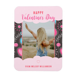 Ímã Namorados Feliz, Whimsy Blue Heart Flower Name