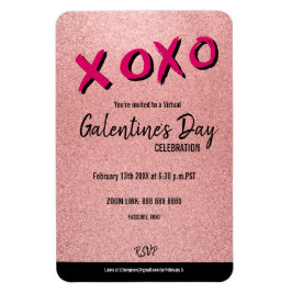 Ímã Namorados Glitter Dourado do Virtual Galentine