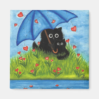 Imã Namorados Love Black Cat por Bihrle Magnet
