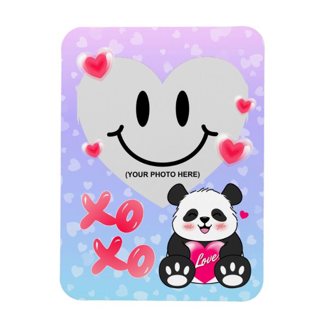 Ímã Namorados Panda no Amor (Vertical)