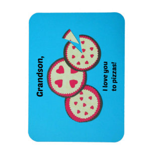 Ímã Namorados para o neto - humor da pizza